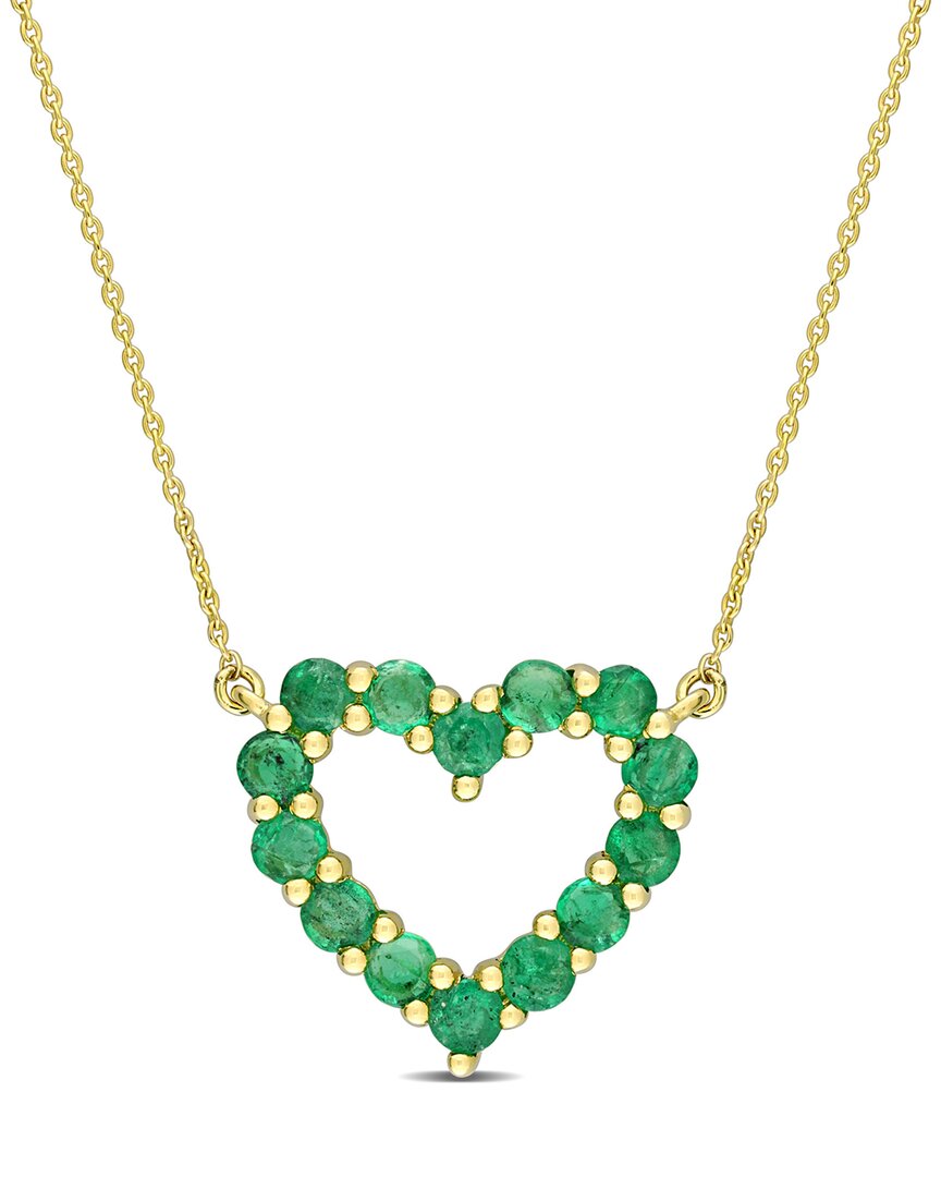 Rina Limor 10k 0.70 Ct. Tw. Emerald Heart Pendant
