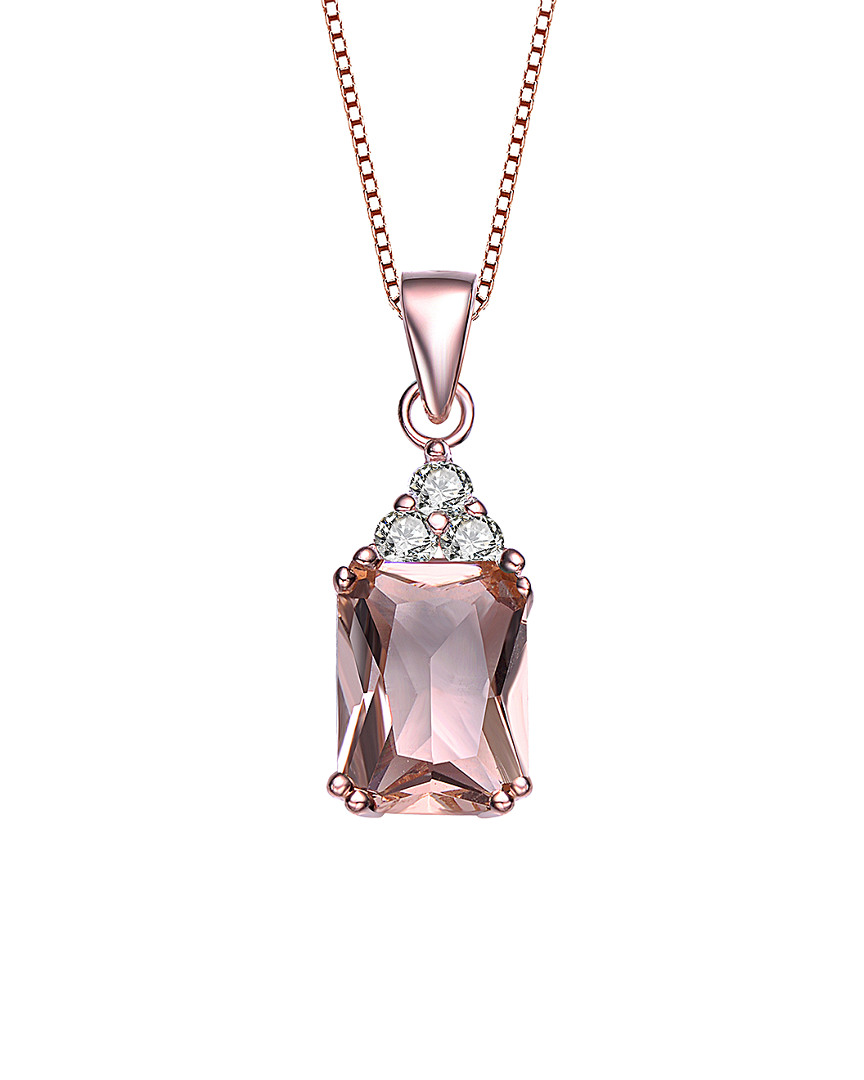 Genevive 14k Rose Gold Vermeil Cz Necklace