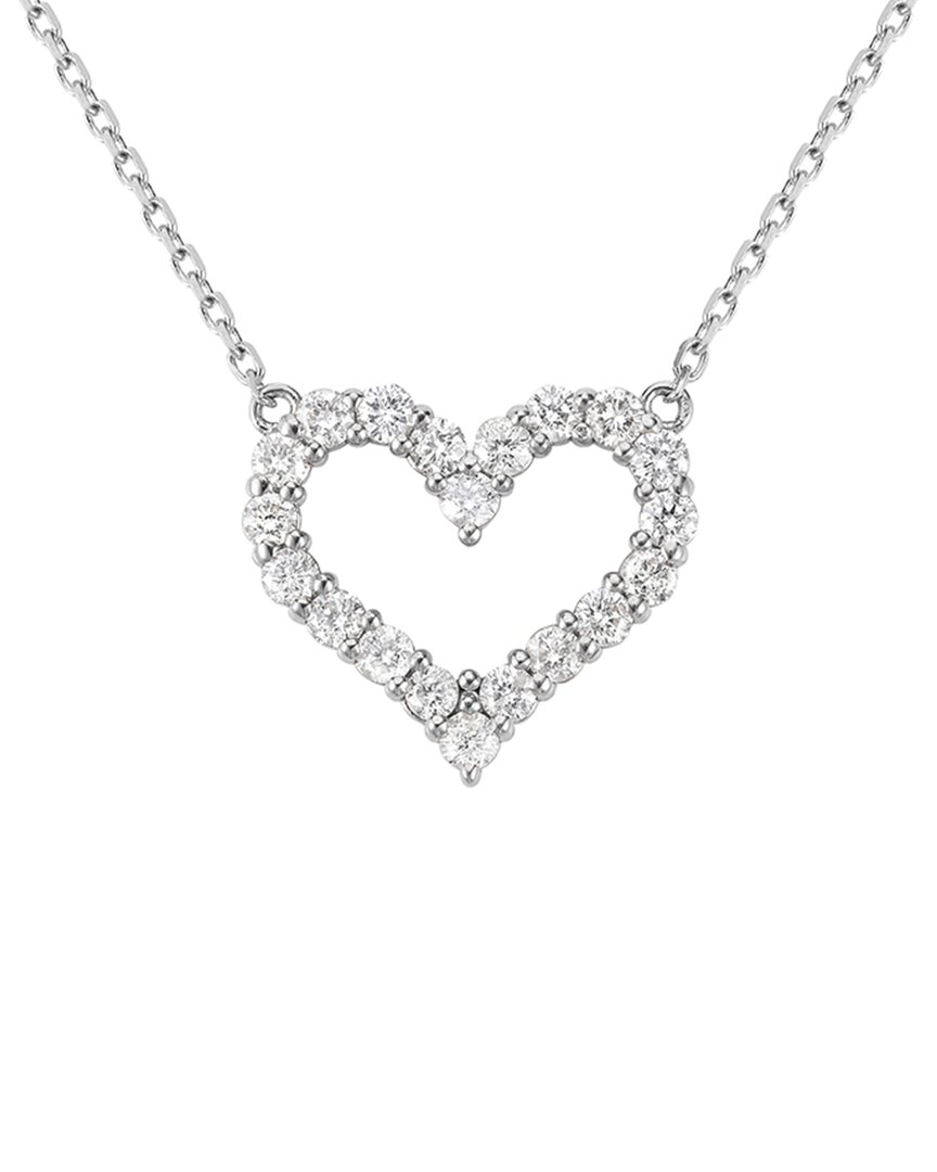 Shop Forever Creations Signature Forever Creations 14k 1.00 Ct. Tw. Diamond Heart Necklace