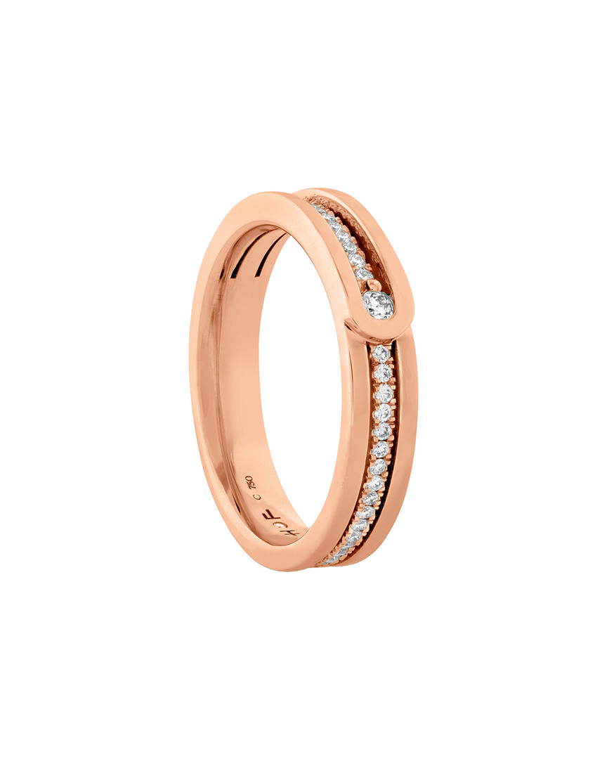 Hearts On Fire 18k Rose Gold 0.20 Ct. Tw. Diamond Coupled Encompass Line Ring