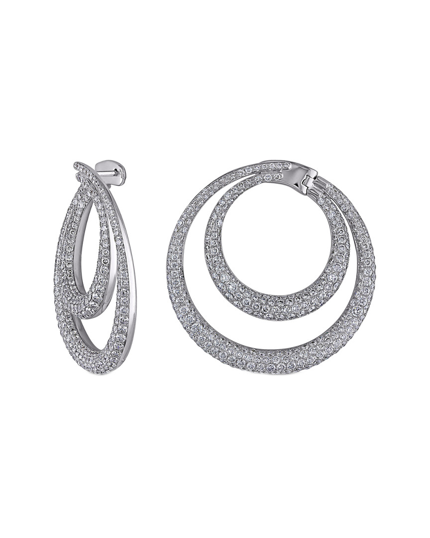 Diamond Select Cuts 18k 5.92 Ct. Tw. Diamond Hoops