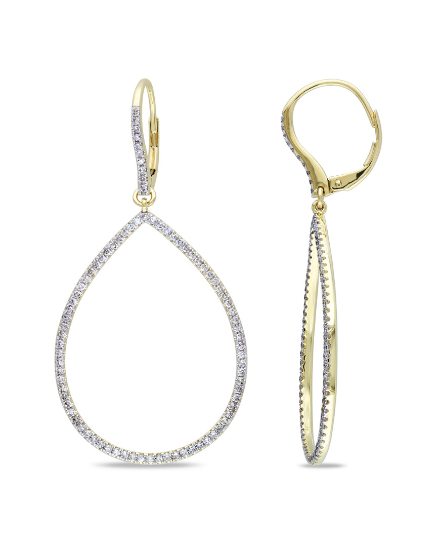 Diamond Select Cuts 14k 0.85 Ct. Tw. Diamond Drop Earrings In Multicolor