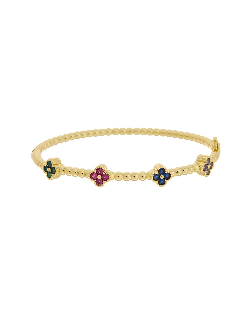 Juvell 18k Plated Topaz Bangle Bracelet