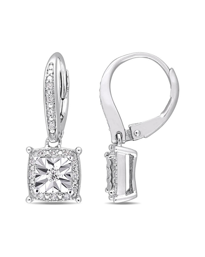 Rina Limor Silver 0.19 Ct. Tw. Diamond Earrings