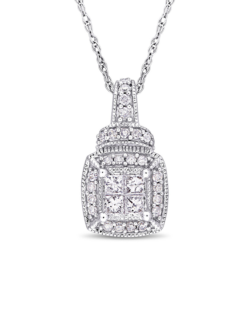 Rina Limor 10k 0.34 Ct. Tw. Diamond Cluster Pendant Necklace