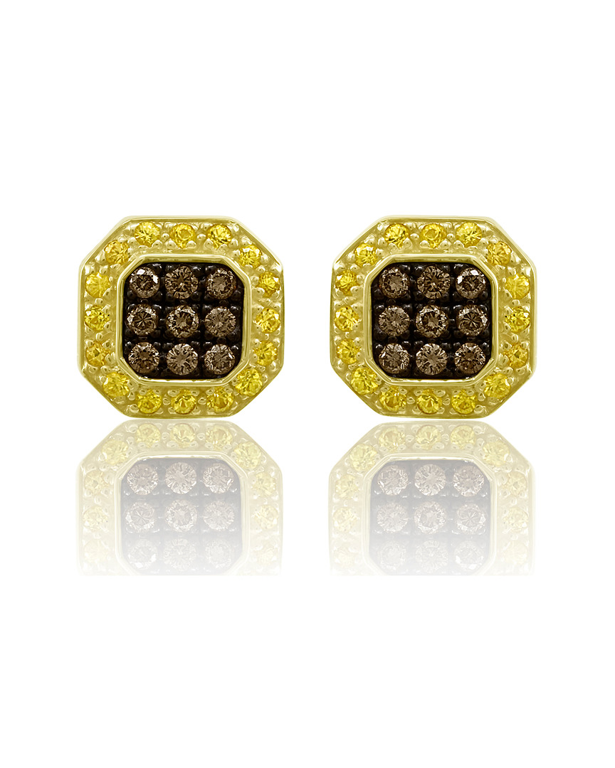 Le Vian 14k Honey Gold 0.93 Ct. Tw. Diamond & Yellow Sapphire Earrings