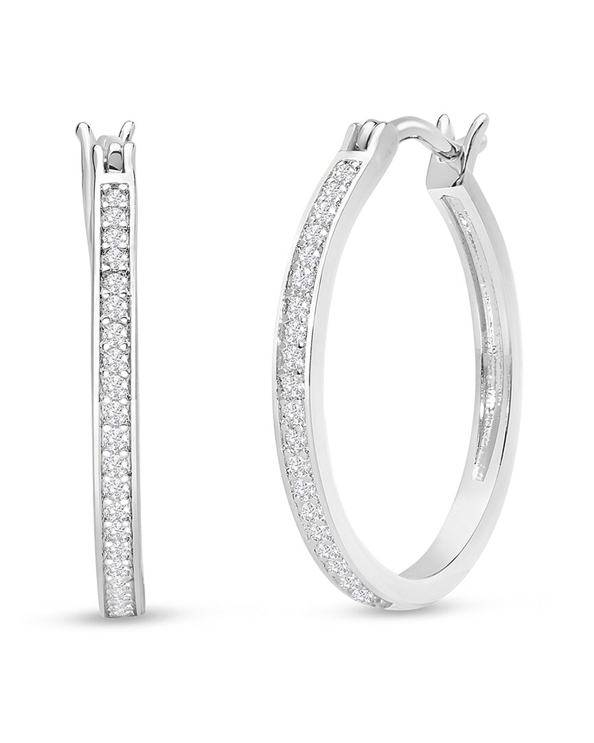 Jaclyn Smith Platinum Plated 0.25 Ct. Tw. Lab-grown Moissanite Earrings In No Color