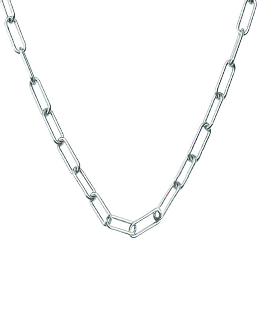 Adornia Silver Paperclip Chain Necklace