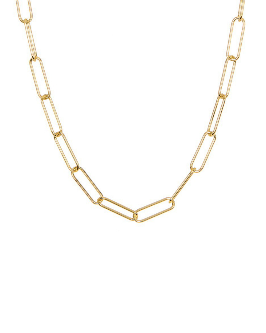 Adornia 14k Over Silver Paperclip Chain Necklace