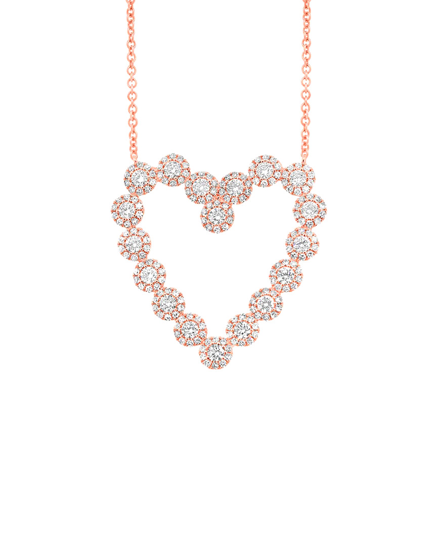 Diana M. Fine Jewelry 14K 1.15 ct. tw. Diamond Heart Necklace