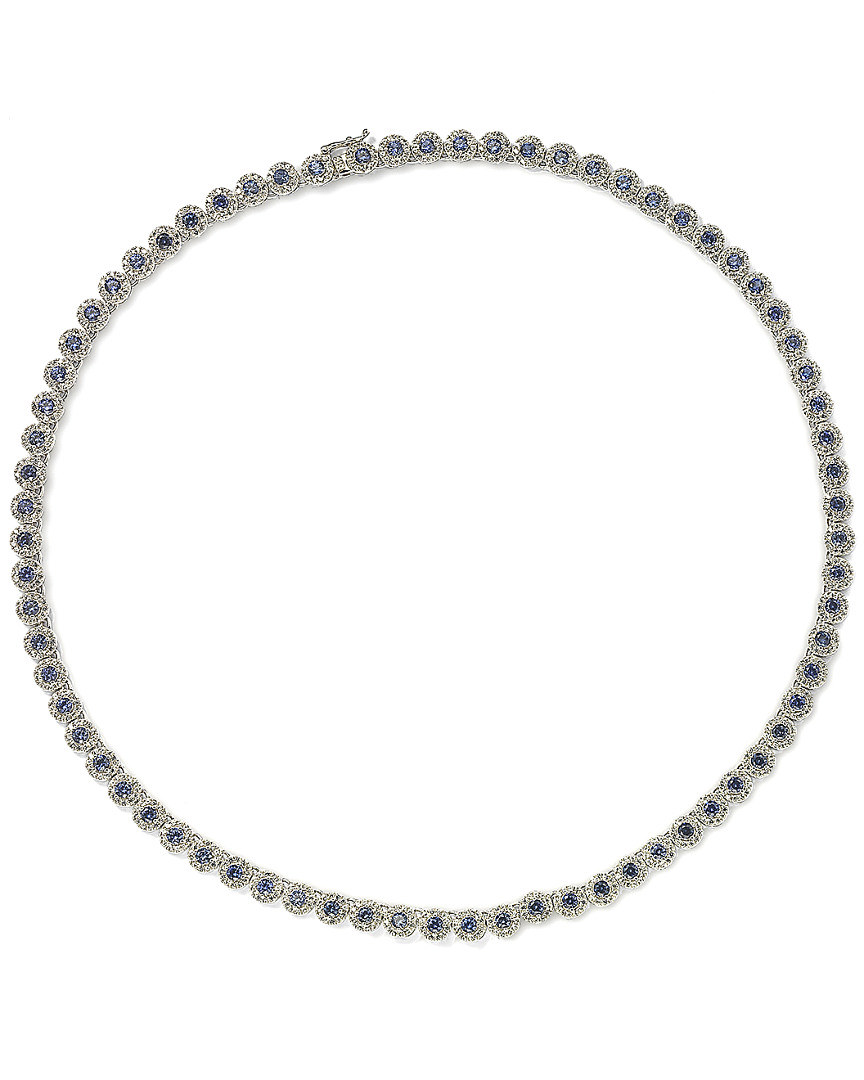 Suzy Levian 18k & Silver Sapphire Necklace