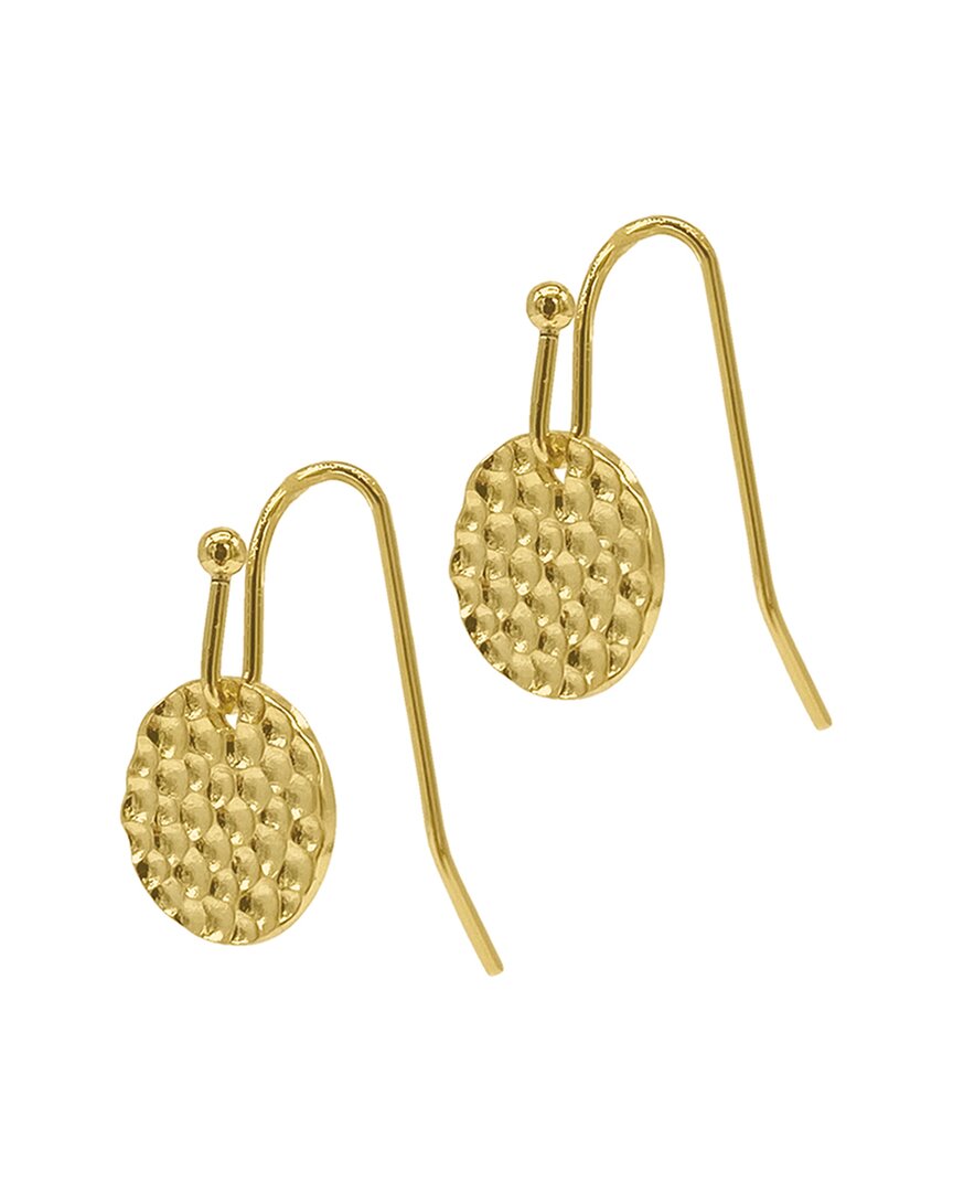 Adornia 14k Plated Hammered Coin Dangle Hoops