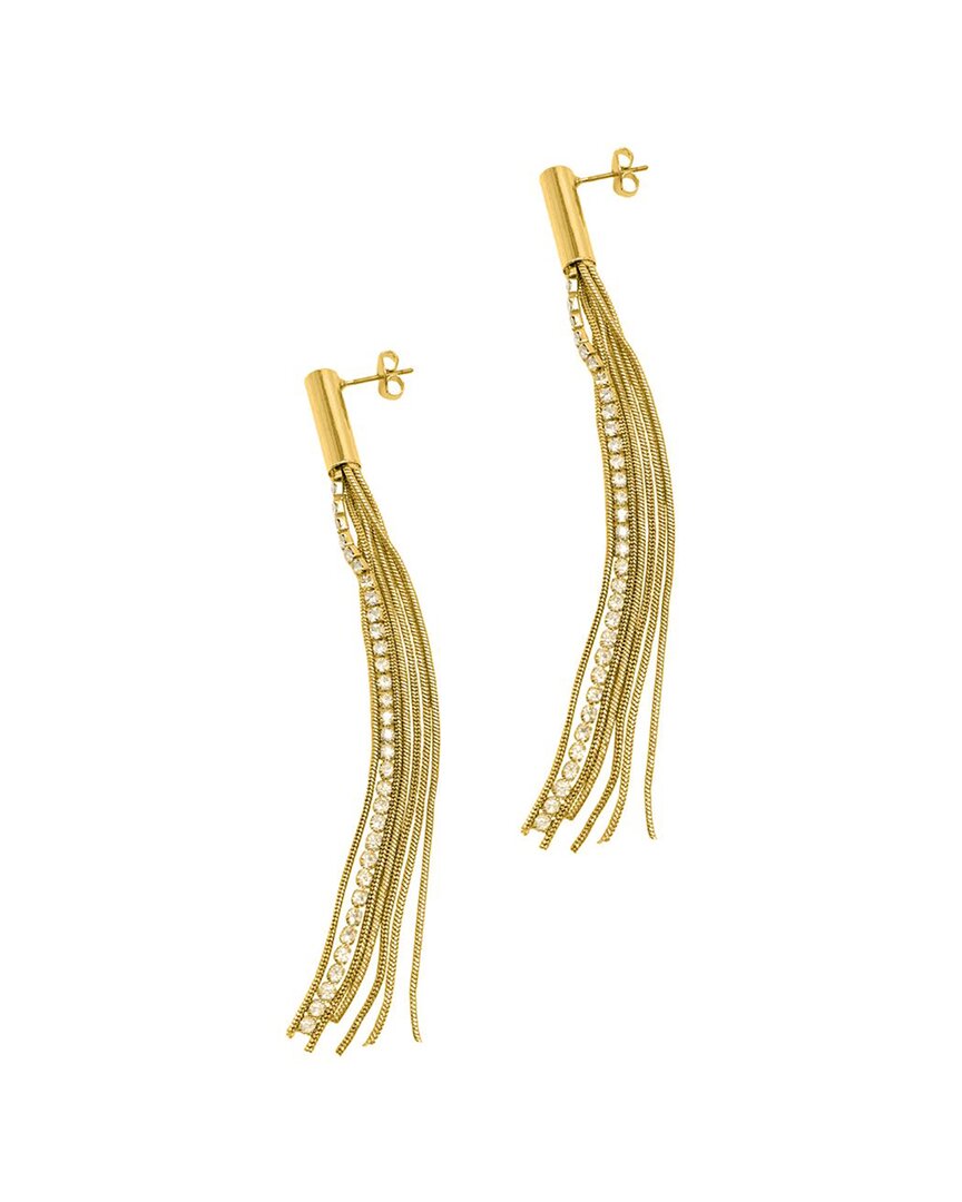 Shop Adornia 14k Plated Crystal Fringe Drop Earrings