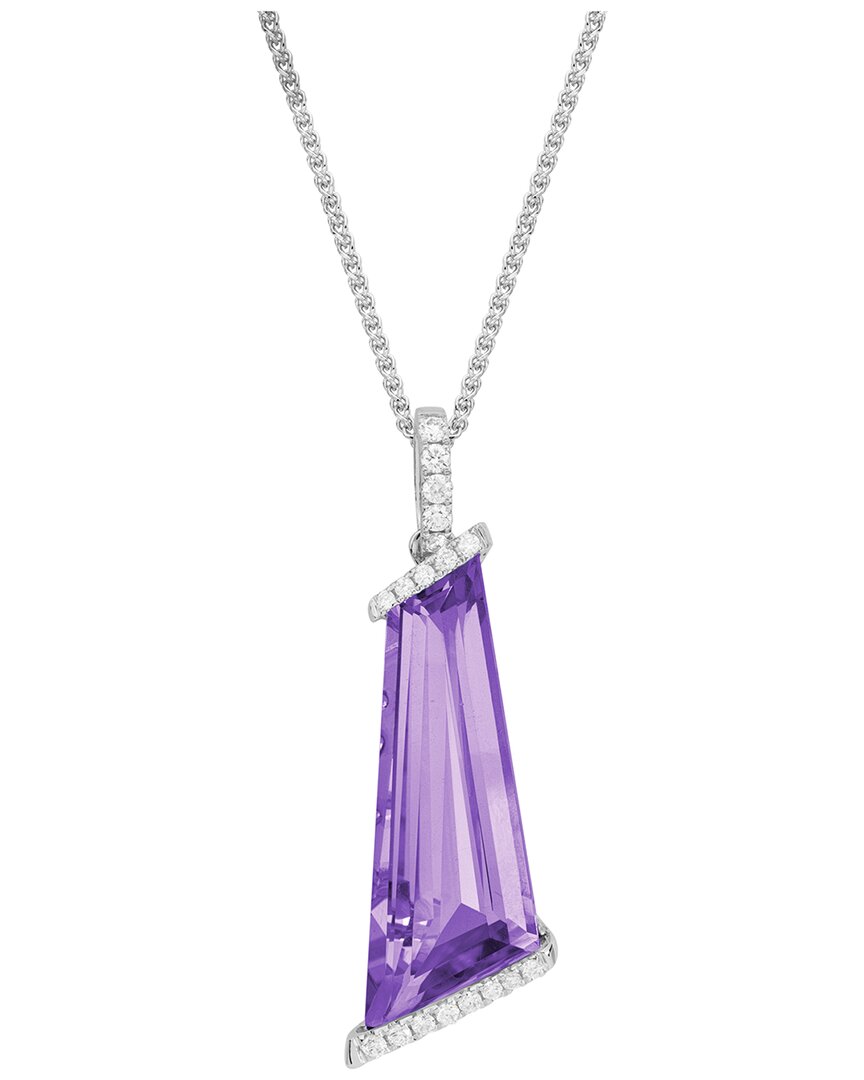 Diamond Select Cuts 14k 8.06 Ct. Tw. Diamond & Amethyst Necklace