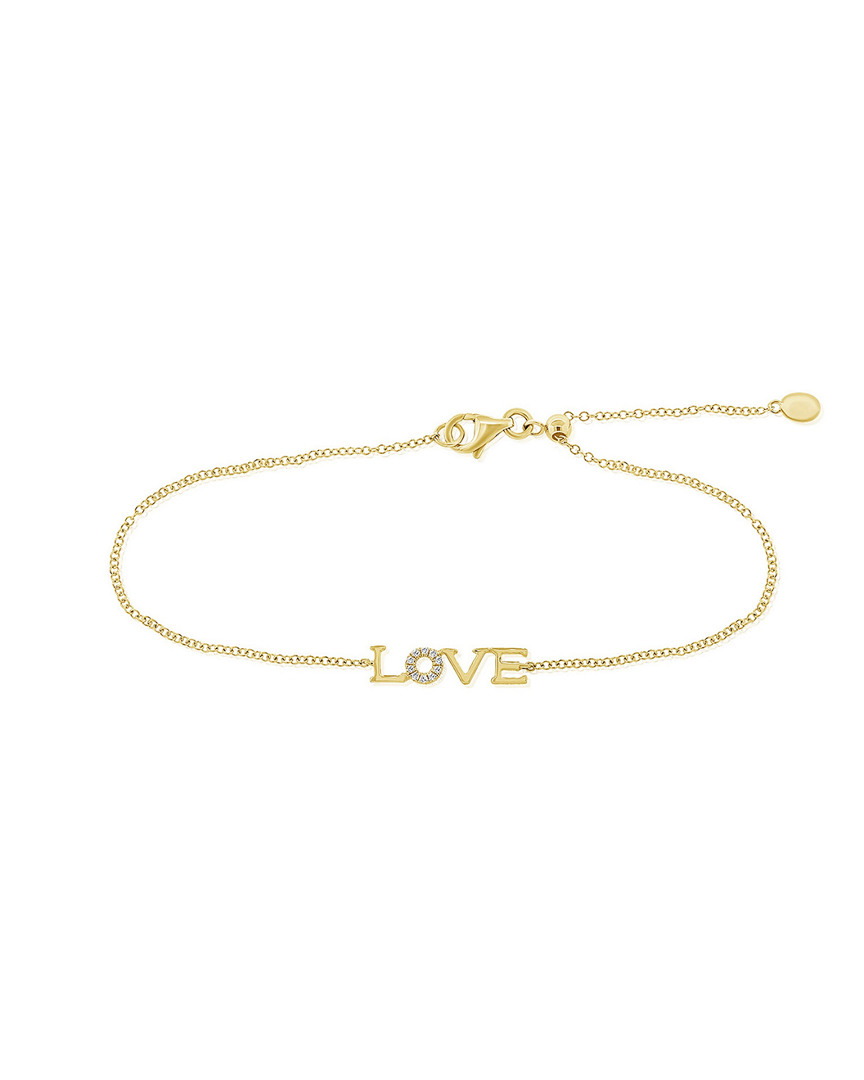 Sabrina Designs 14k 0.04 Ct. Tw. Diamond Love Bracelet