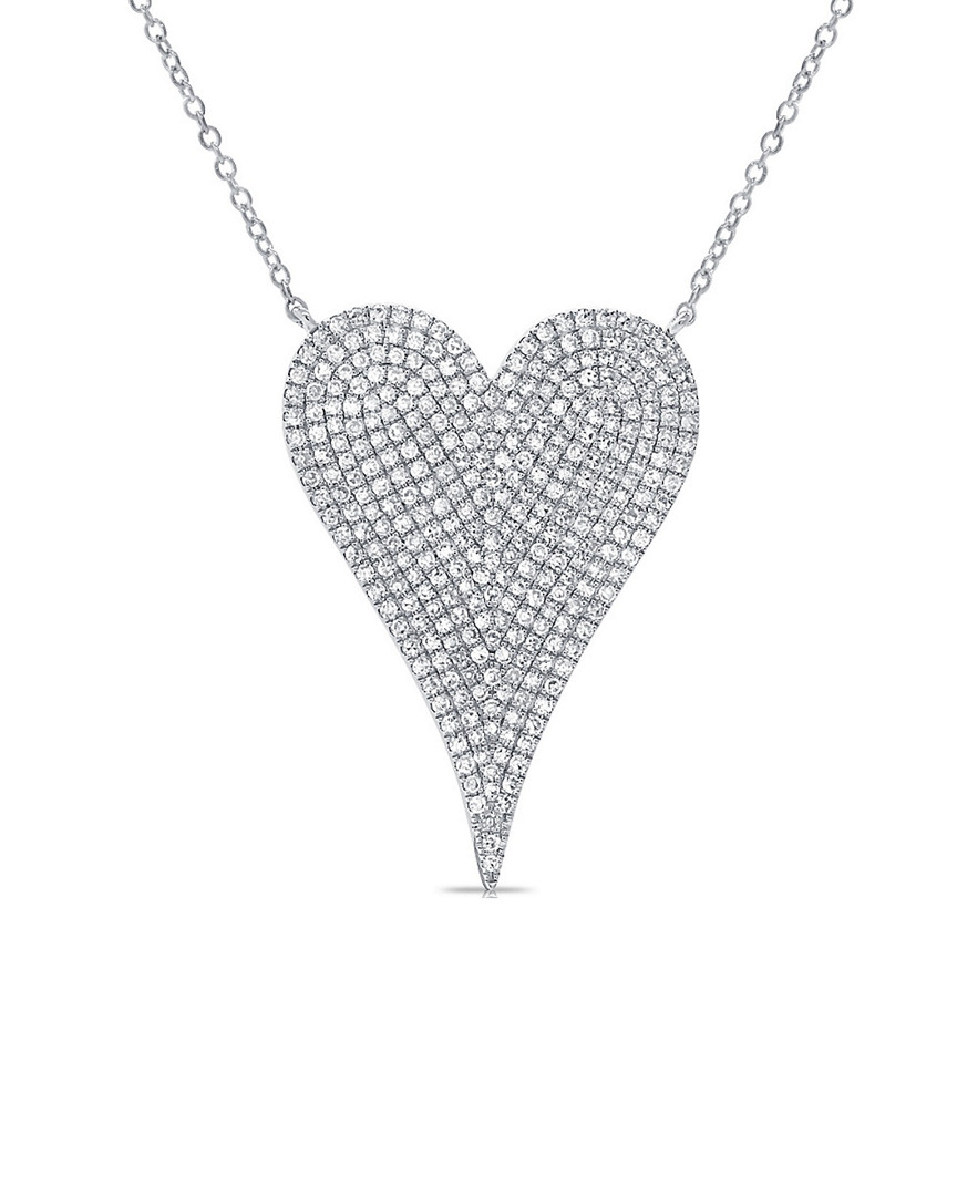 Sabrina Designs 14k 0.80 Ct. Tw. Diamond Heart Necklace
