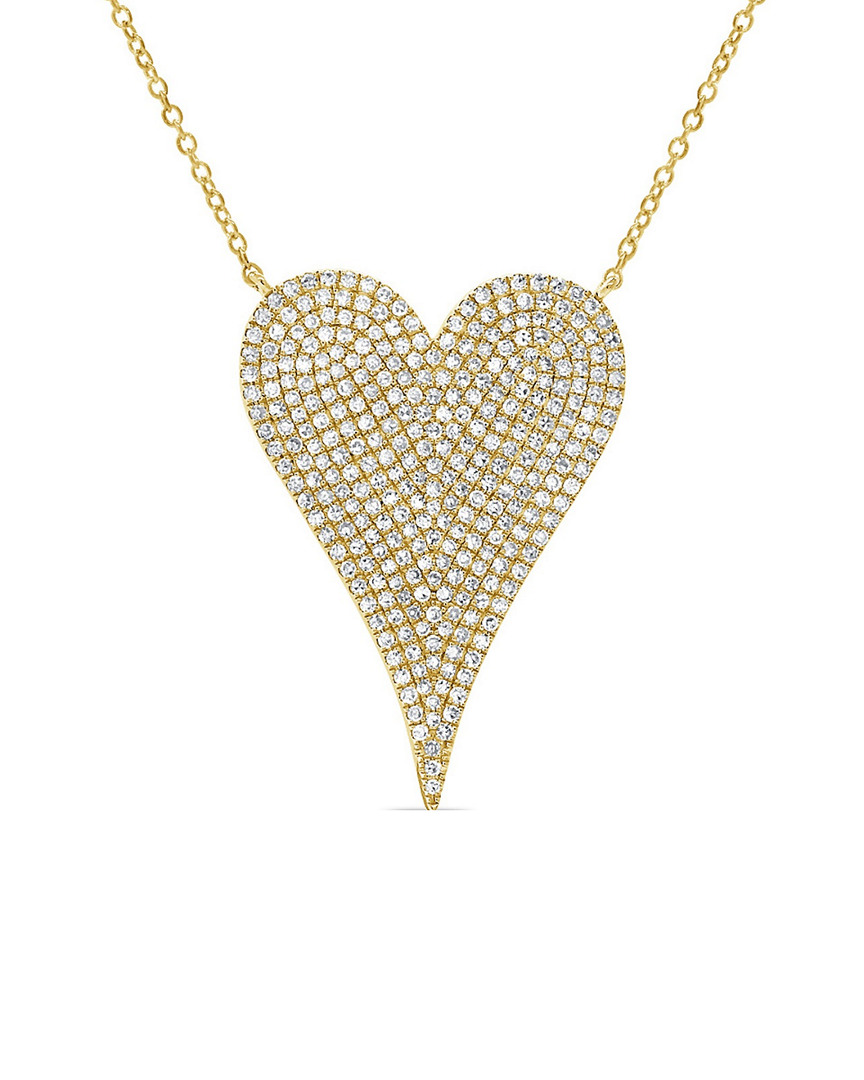 Sabrina Designs 14k 0.80 Ct. Tw. Diamond Heart Necklace