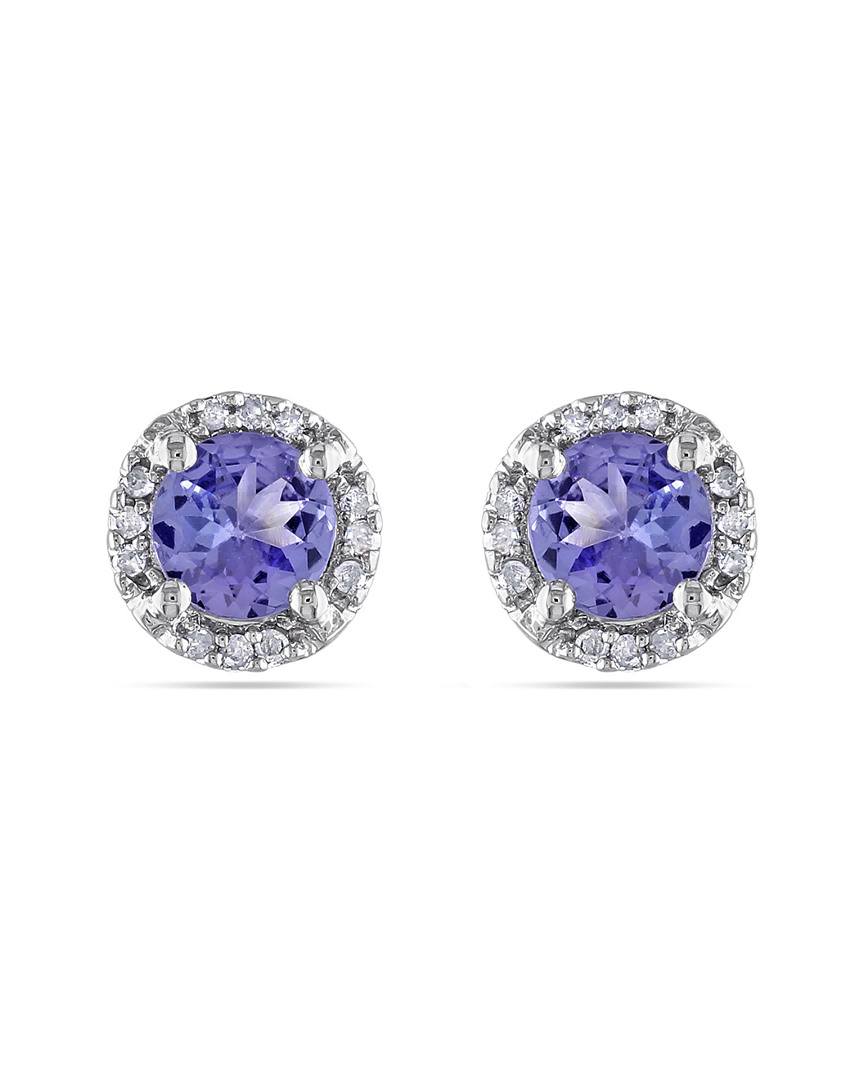 Rina Limor 10k 1.15 Ct. Tw. Diamond & Tanzanite Earrings