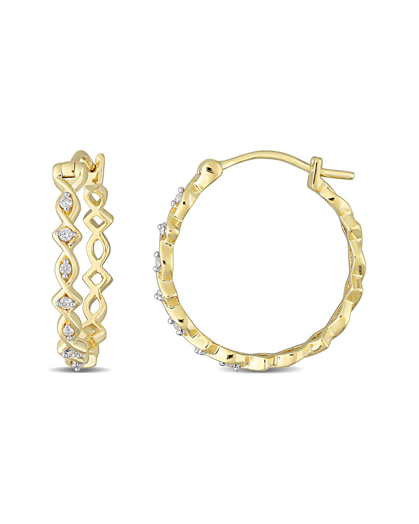 Rina Limor 10k 0.10 Ct. Tw. Diamond Clip-on Earrings