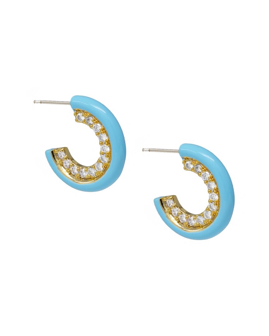 Cloverpost Decade 14k Plated Cz Hoops