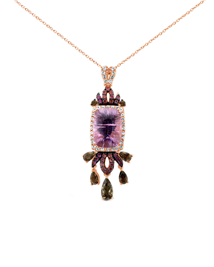 Le Vian 14k Rose Gold 7.56 Ct. Tw. Gemstone Necklace