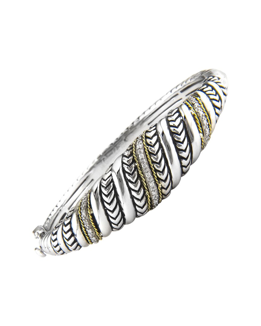 Andrea Candela Lazo 18k & Silver 0.11 Ct. Tw. Diamond Bangle