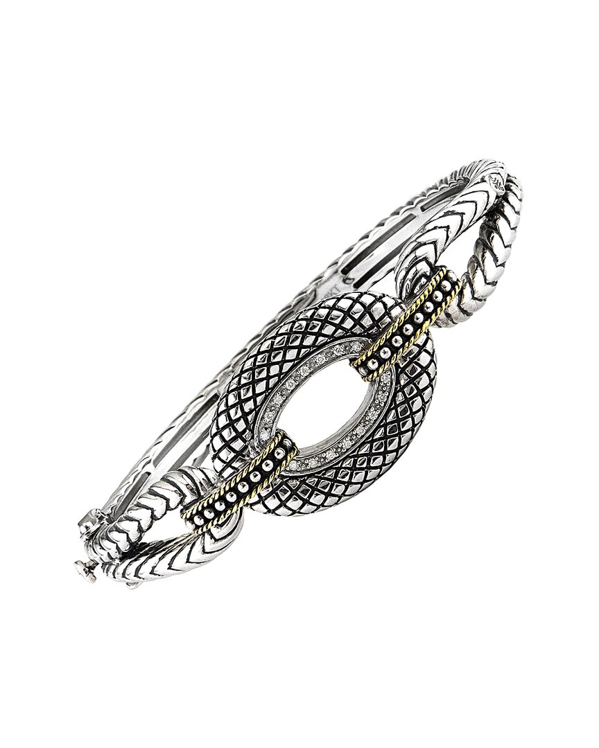 Shop Andrea Candela Lazo 18k & Silver 0.09 Ct. Tw. Diamond Bangle