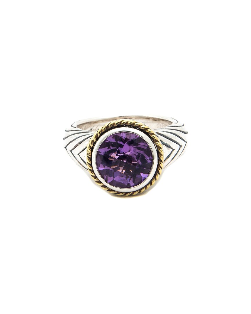 Shop Andrea Candela Rodeo 18k & Silver 3.48 Ct. Tw. Amethyst Ring