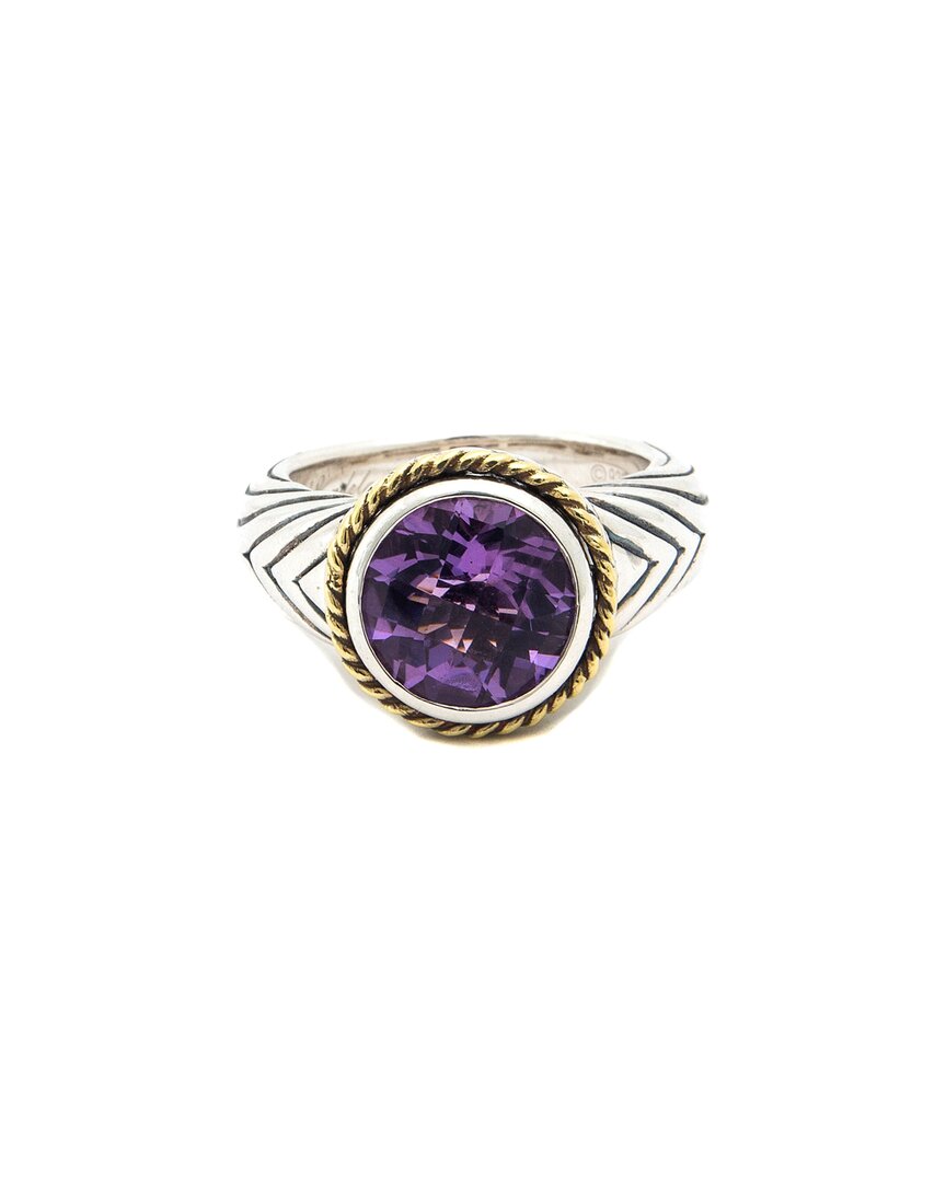 Andrea Candela Rodeo 18k & Silver 3.48 Ct. Tw. Amethyst Ring