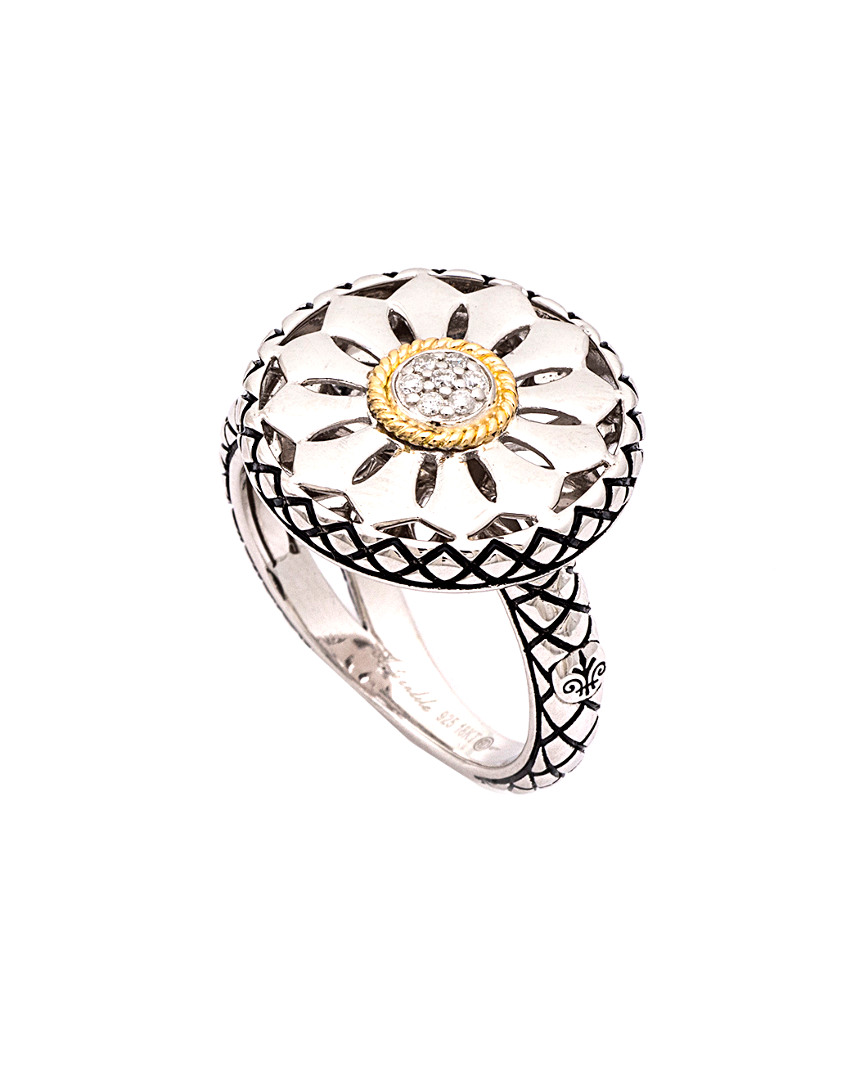 Andrea Candela Flower Power 18k & Silver Diamond Ring In Metallic