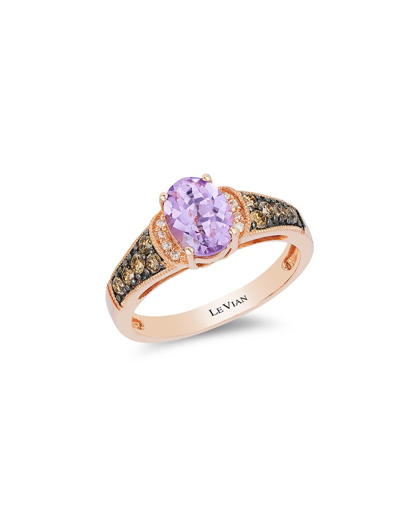 Le Vian ® 14k Strawberry Gold® 1.32 Ct. Tw. Diamond & Amethyst Ring