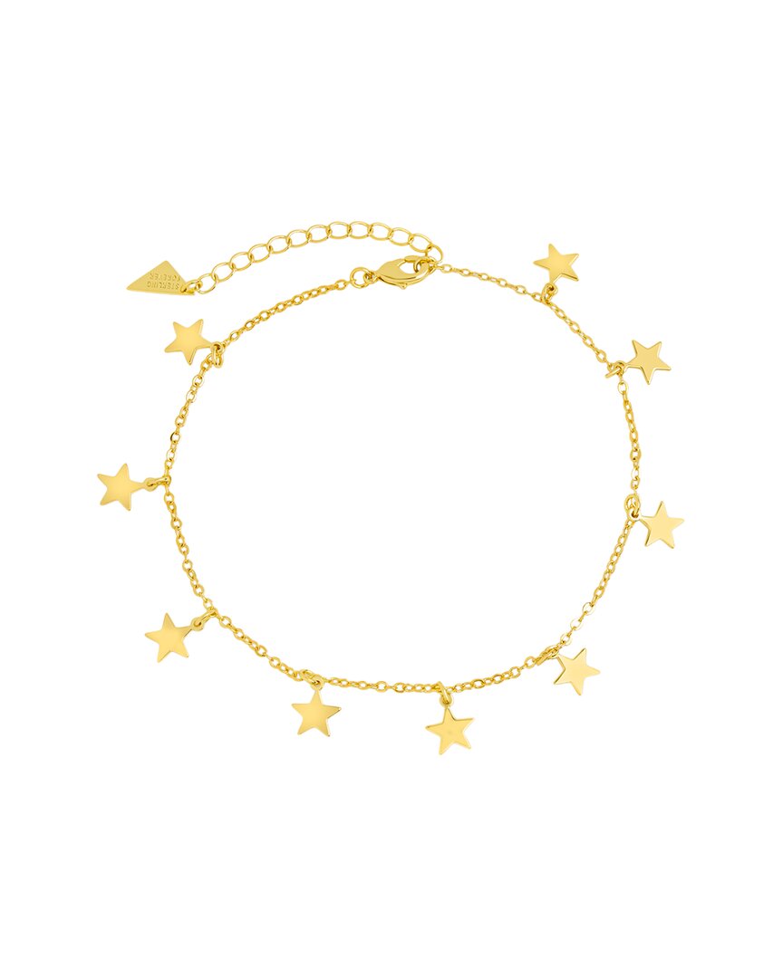 Sterling Forever 14k Plated Star Anklet
