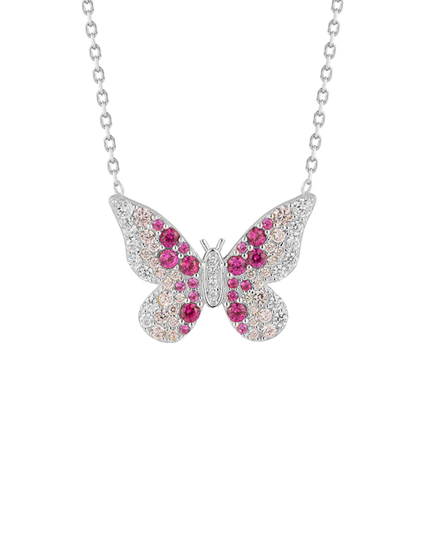 Shop Sphera Milano Silver Cz Butterfly Necklace