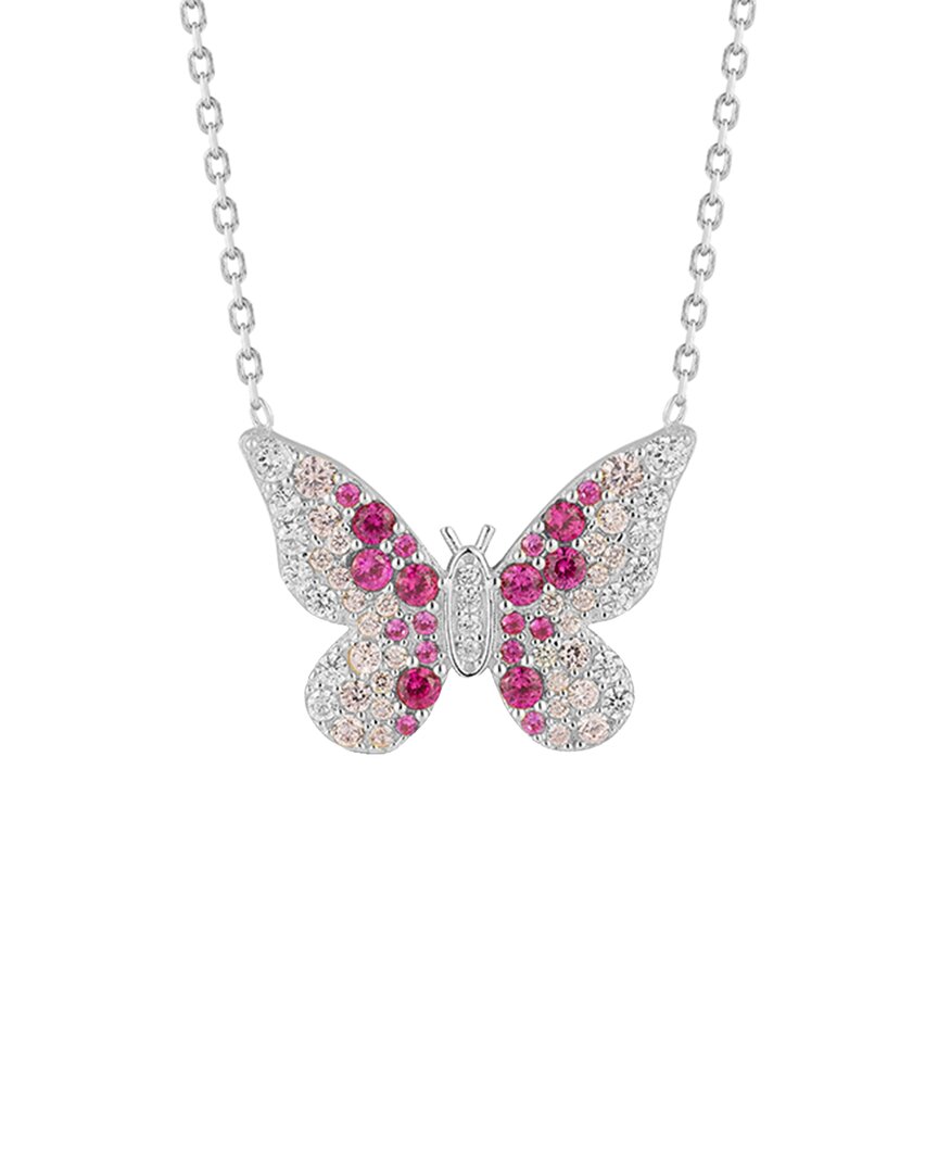 SPHERA MILANO SPHERA MILANO SILVER CZ BUTTERFLY NECKLACE