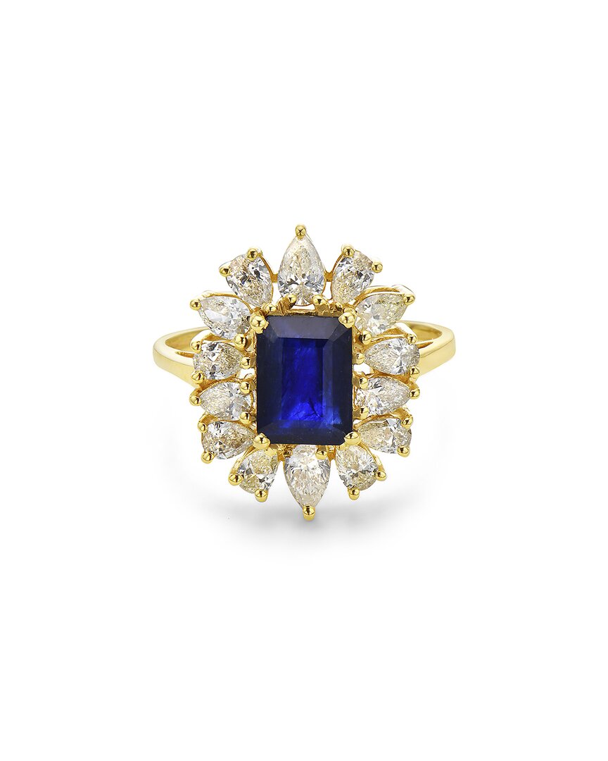 Forever Creations Usa Inc. Forever Creations 14k 3.05 Ct. Tw. Diamond & Sapphire Ring
