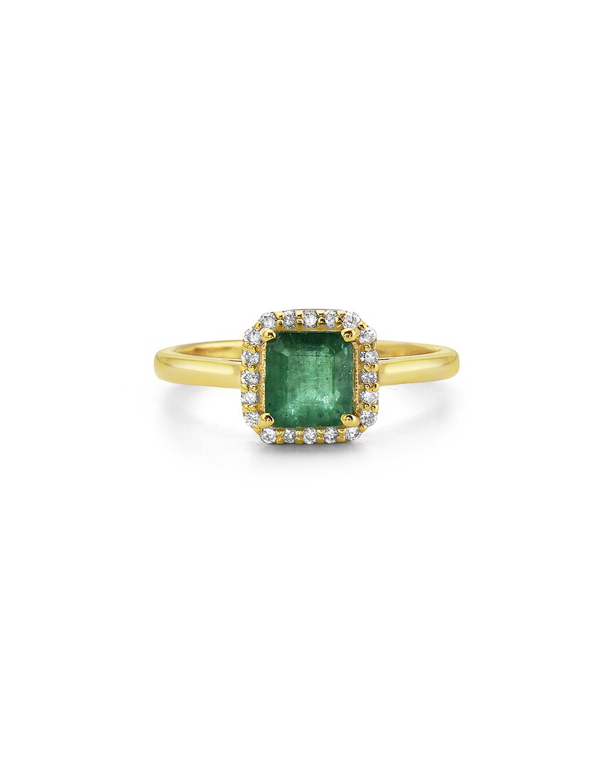 Forever Creations Usa Inc. Forever Creations 14k 1.30 Ct. Tw. Diamond & Emerald Halo Ring