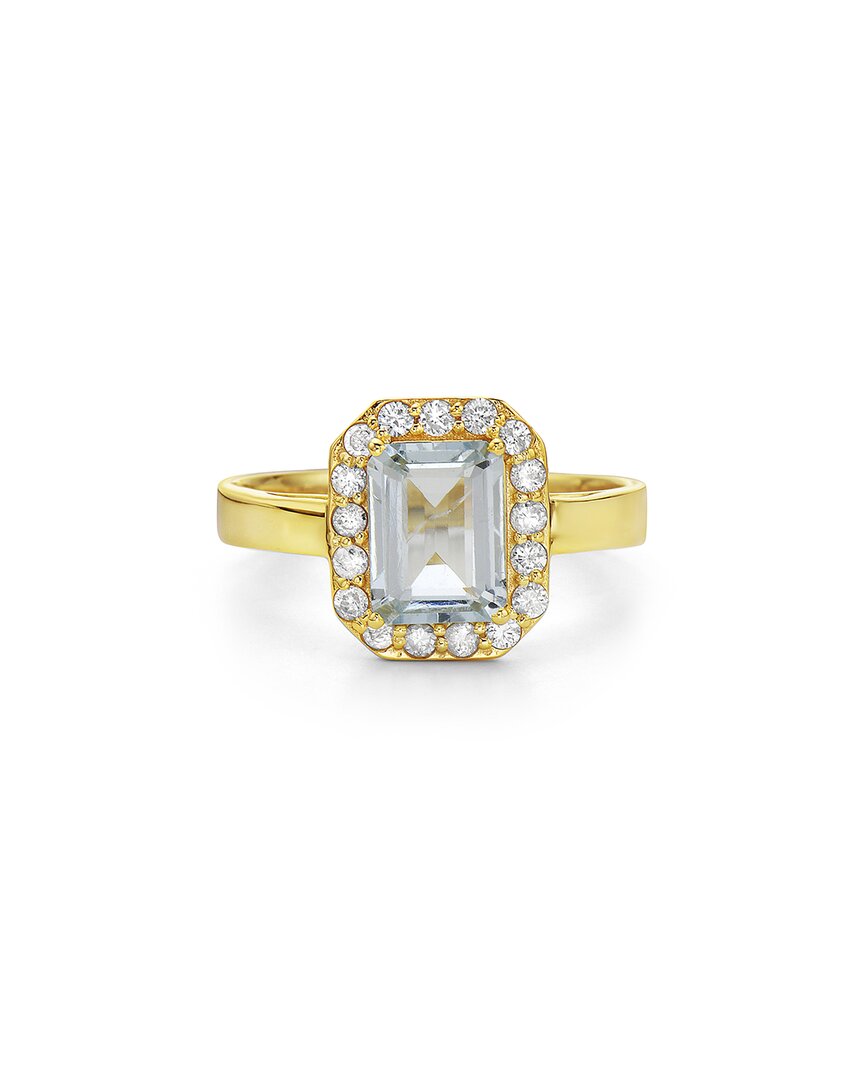 Forever Creations Usa Inc. Forever Creations 14k 1.59 Ct. Tw. Diamond & Aquamarine Halo Ring
