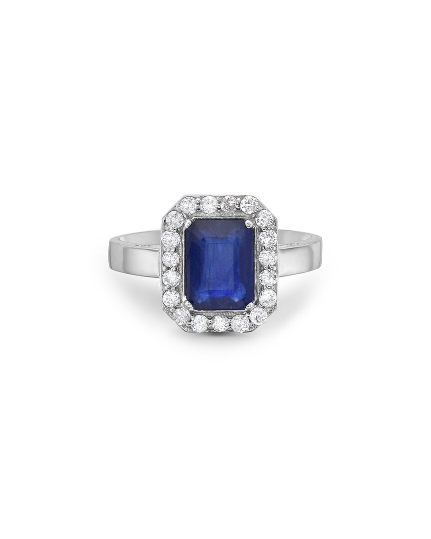 Forever Creations Usa Inc. Forever Creations 14k 2.80 Ct. Tw. Diamond & Sapphire Halo Ring