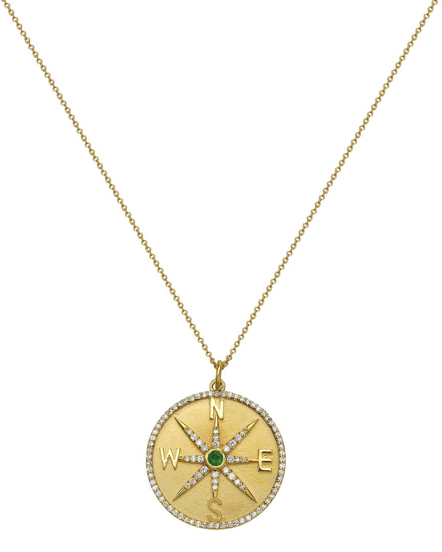 Forever Creations Usa Inc. Forever Creations 14k Compass Pendant Necklace