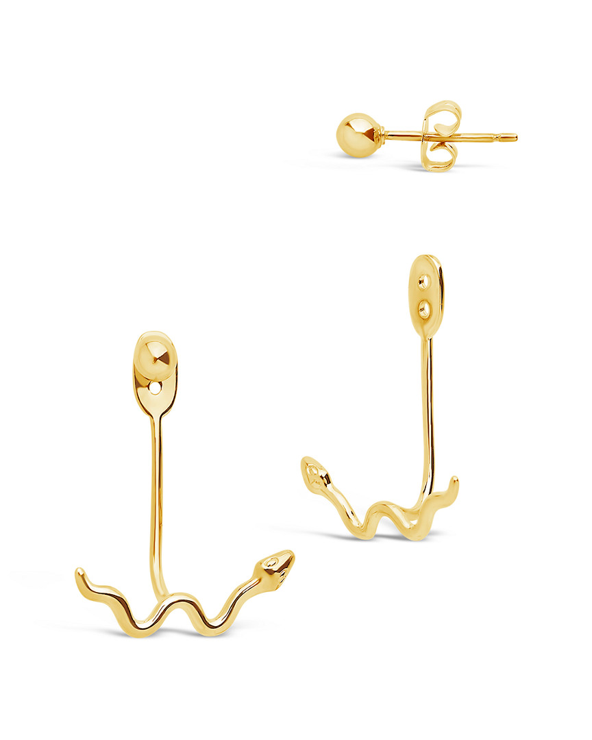 Sterling Forever 14k Plated Snake Ear Jackets