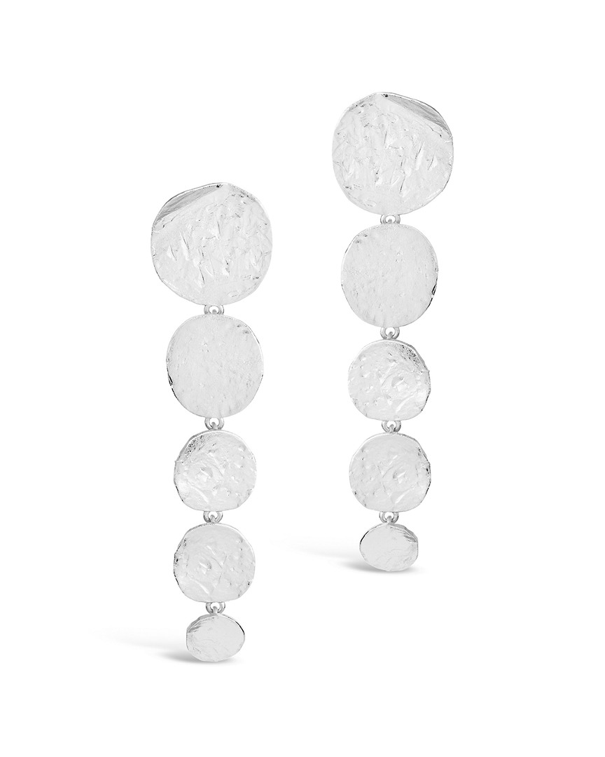 Shop Sterling Forever Textured Disc Drop Earrings