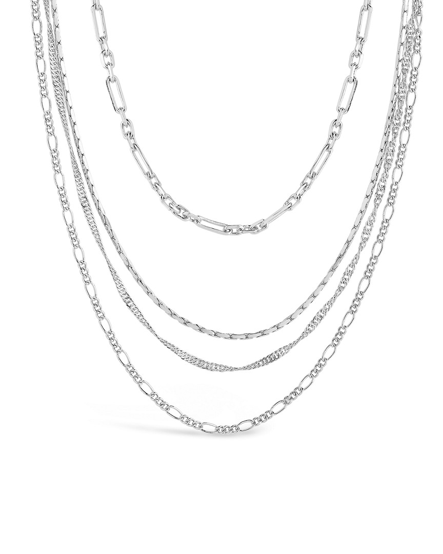 Shop Sterling Forever Multi Chain Layered Necklace