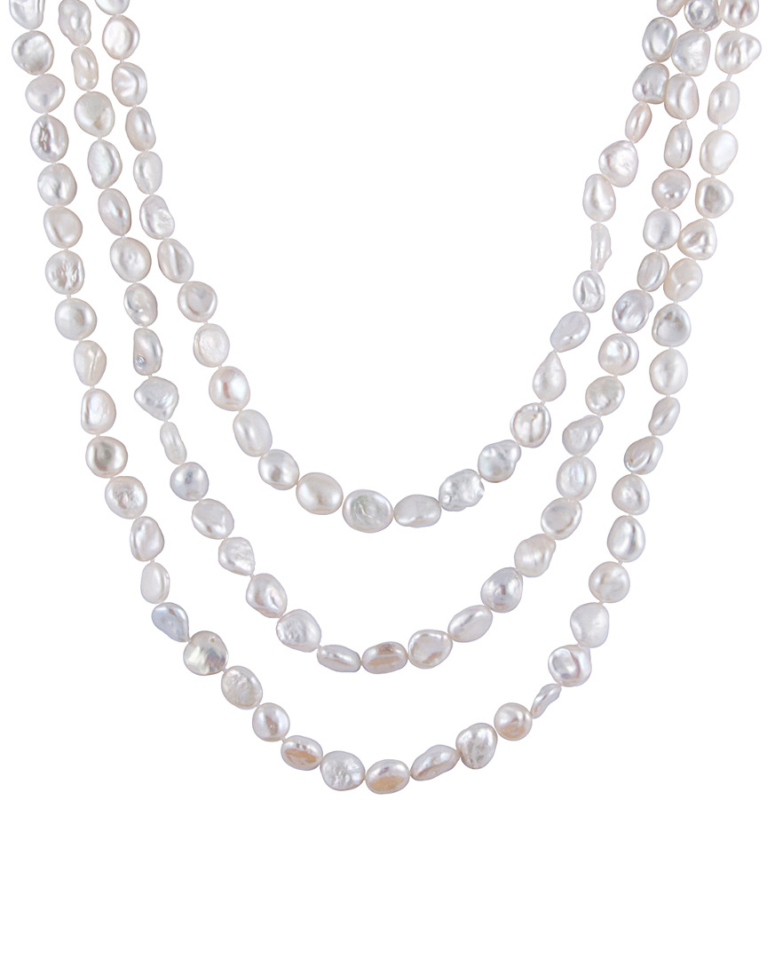 Splendid Pearls 7-9mm Keshi Freshwater Pearl Endless 72in Necklace