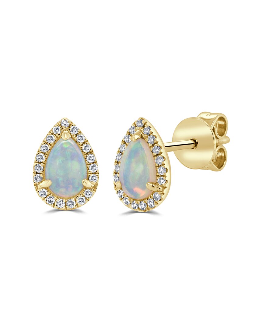Shop Sabrina Designs 14k 0.66 Ct. Tw. Diamond & Opal Earrings