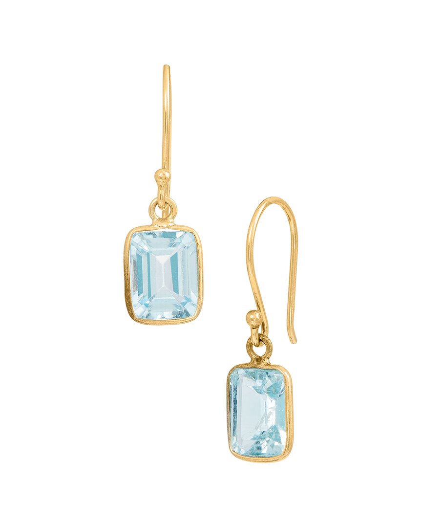 Savvy Cie 18k Over Silver 2.50 Ct. Tw. Blue Topaz Earrings