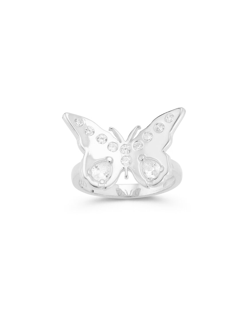 Shop Sphera Milano Silver Cz Butterfly Ring