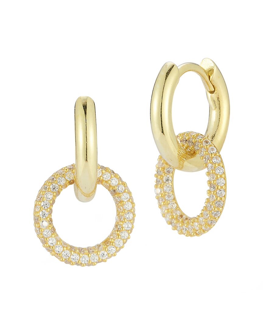 Sphera Milano 14k Over Silver Cz Drop Earrings