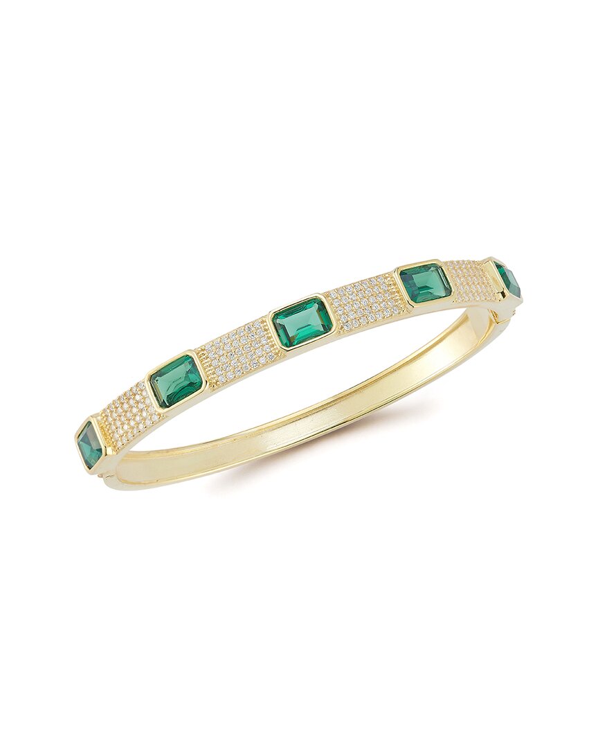 Sphera Milano 14k Over Silver Cz Bangle Bracelet