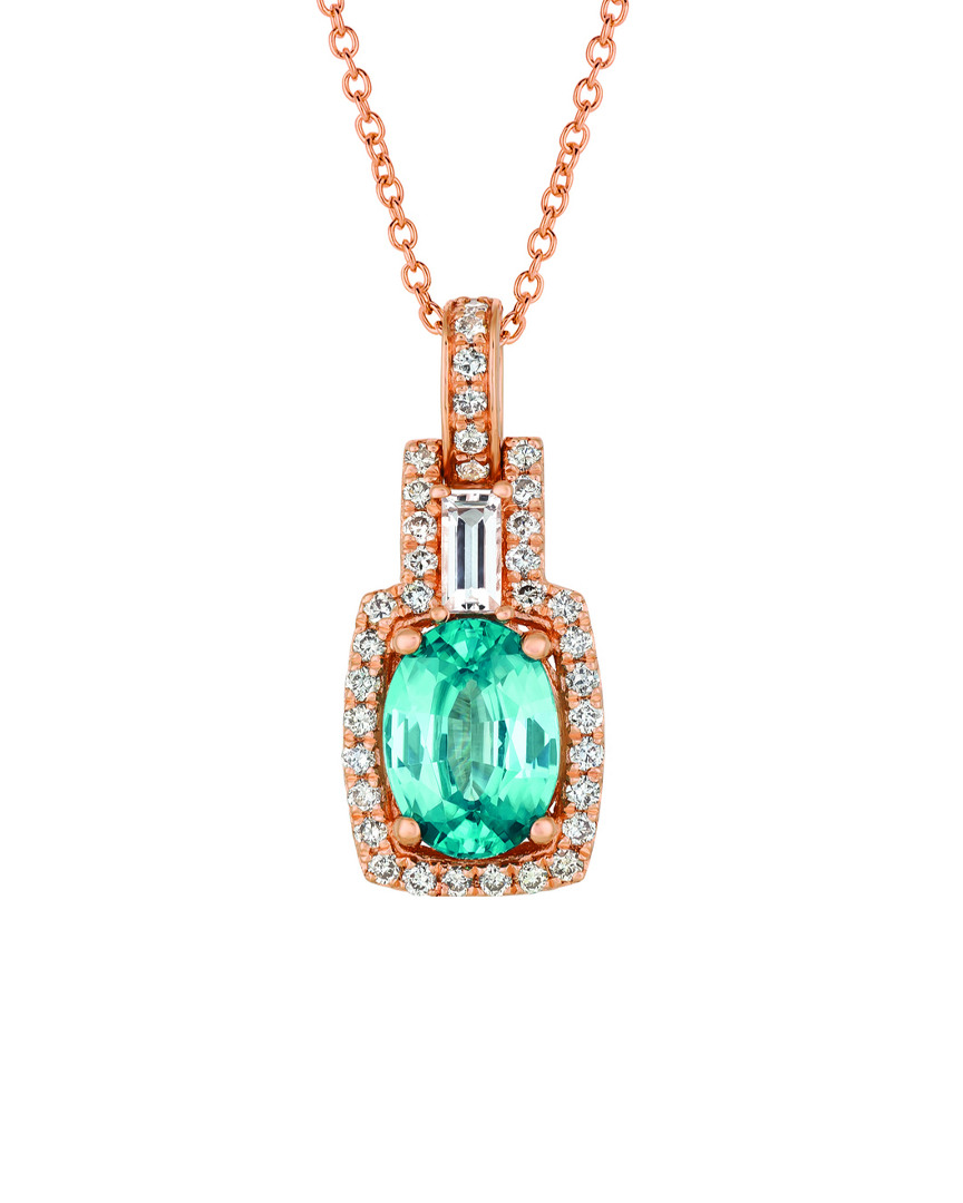 Le Vian 14 Rose Gold 1.76 Ct. Tw. Diamond & Gemstone Pendant Necklace Necklace