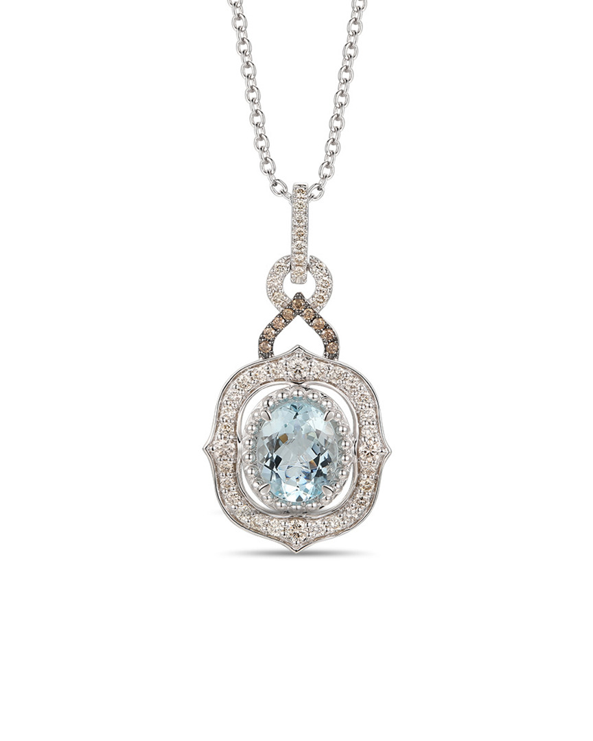 Le Vian 14k 2.83 Ct. Tw. Diamond & Aquamarine Pendant Necklace